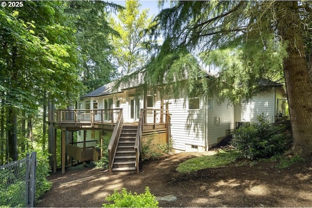 13037 SW Ascension Dr, Portland, OR 97223 - view of front of home featuring stairway and a deck