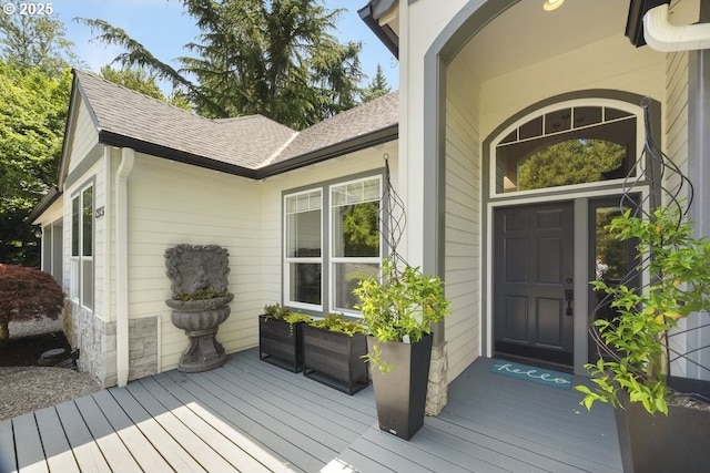 13037 SW Ascension Dr, Portland, OR 97223 - view of exterior entry featuring roof with shingles