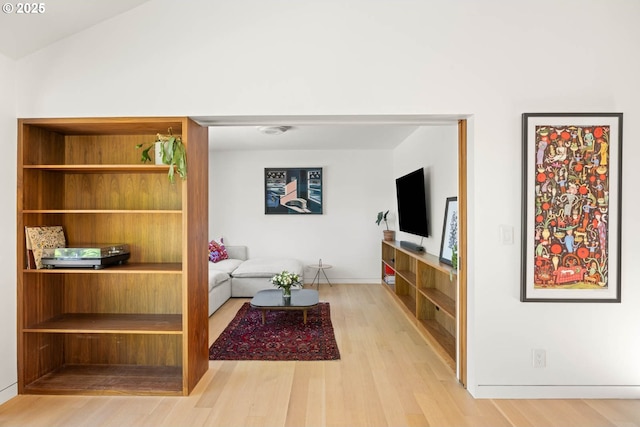 2930 NW Quimby St, Portland, OR 97210 - living room featuring wood finished floors and baseboards