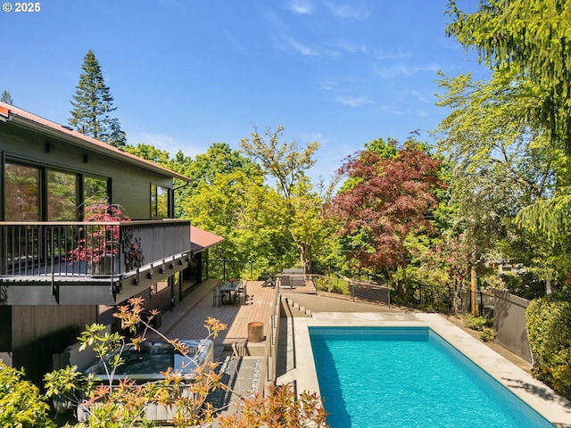 2930 NW Quimby St, Portland, OR 97210 - view of pool with a wooden deck