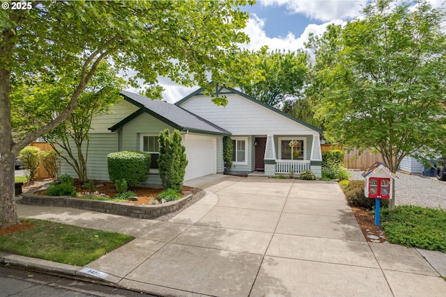 5470 Jeffrey Way, Eugene, OR 97402 - view of front of house with a porch, a garage, and driveway