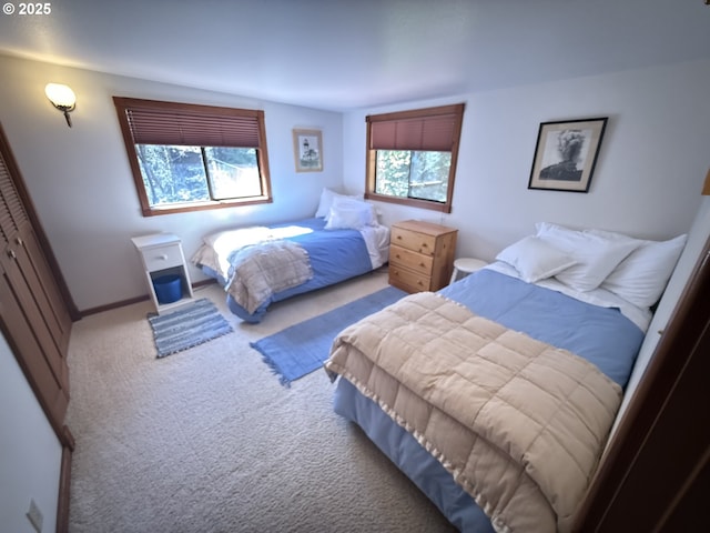 view of carpeted bedroom