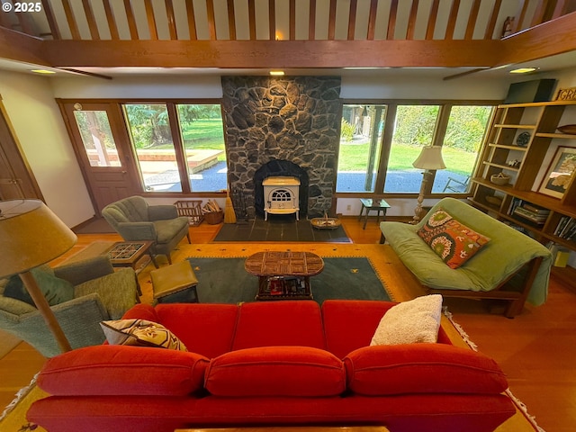 living room featuring wood finished floors