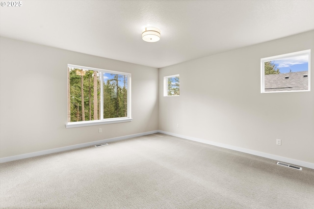 view of carpeted spare room