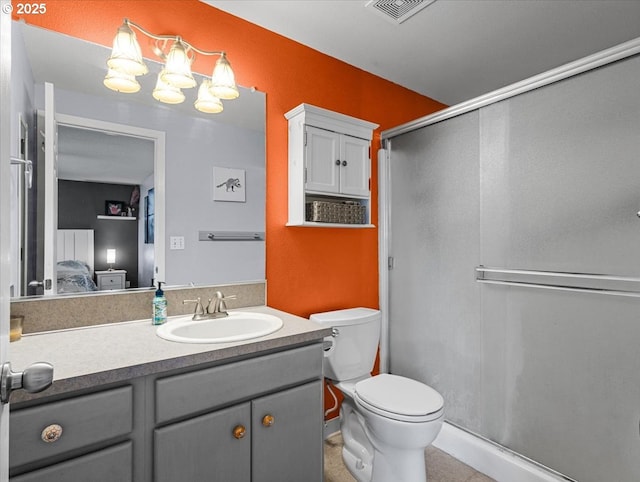1908 NW 4th Ave, Battle Ground, WA 98604 - bathroom with vanity, a stall shower, and toilet