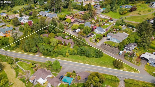 93652 E Blue Bird Ln, North Bend, OR 97459 - aerial view of residential area with property boundaries highlighted