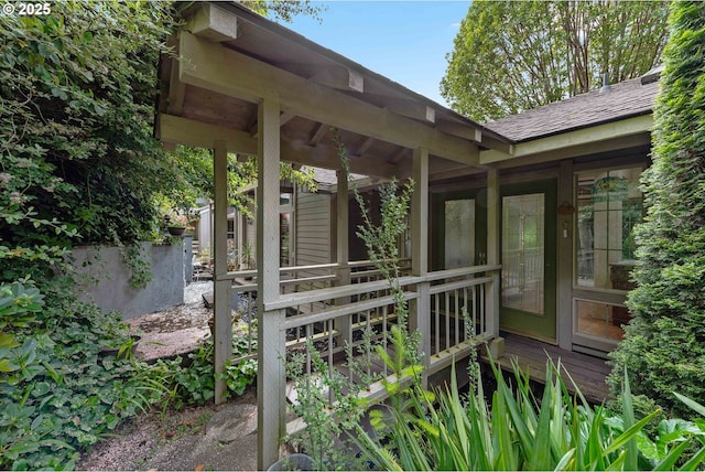 93652 E Blue Bird Ln, North Bend, OR 97459 - property entrance featuring roof with shingles