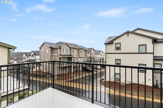 balcony with a residential view