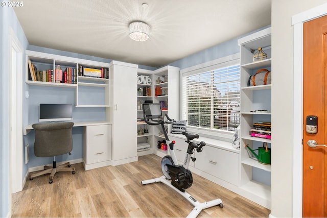 office featuring light wood-style floors