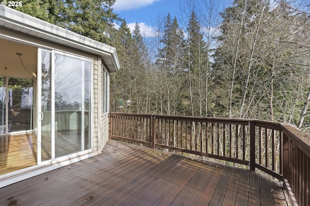 view of wooden deck