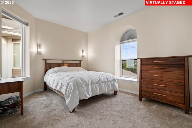 view of carpeted bedroom