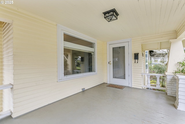 view of patio with covered porch