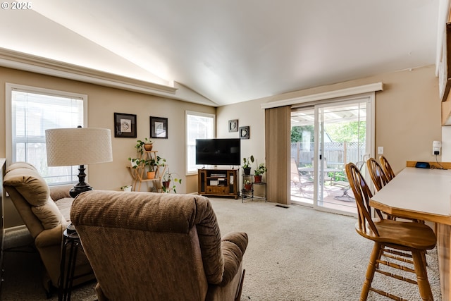 1278 Winery Ln, Eugene, OR 97404 - living room with vaulted ceiling and light carpet