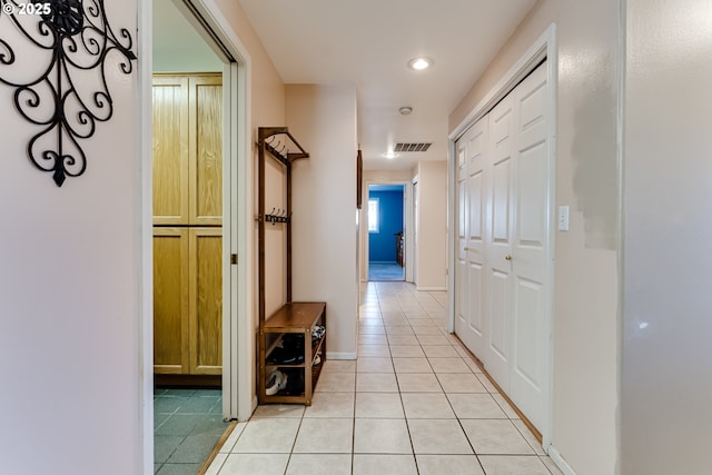 1278 Winery Ln, Eugene, OR 97404 - hall with light tile patterned floors and recessed lighting
