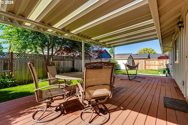 1278 Winery Ln, Eugene, OR 97404 - wooden deck with a fenced backyard