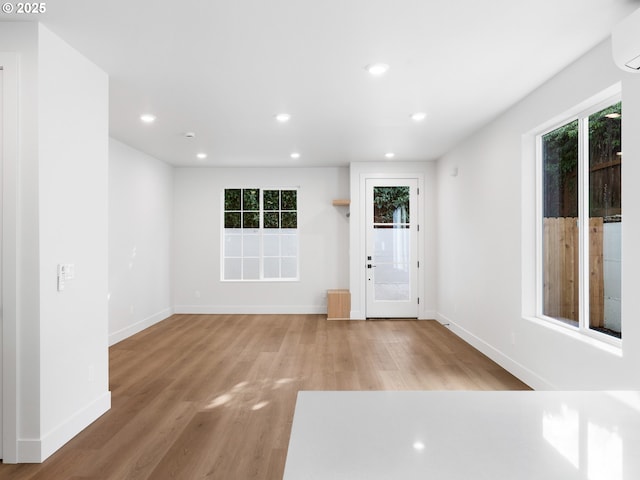 interior space featuring light hardwood / wood-style floors and a wealth of natural light