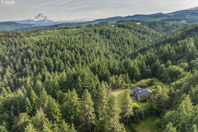 4719 Westwood Dr, Hood River, OR 97031 - drone / aerial view of a heavily wooded area and mountains