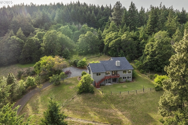 4719 Westwood Dr, Hood River, OR 97031 - aerial view of property and surrounding area with a forest