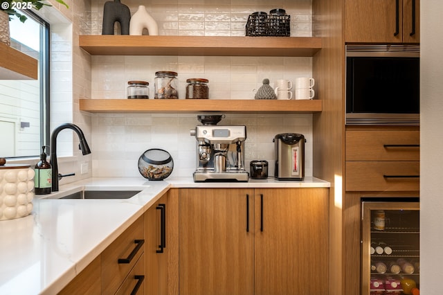 480 W U St, Washougal, WA 98671 - storage area featuring wine cooler and a sink