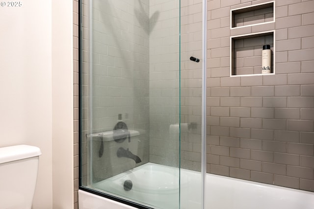 480 W U St, Washougal, WA 98671 - bathroom featuring toilet and combined bath / shower with glass door