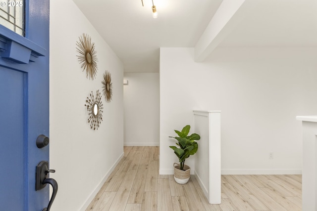 hallway featuring light hardwood / wood-style flooring