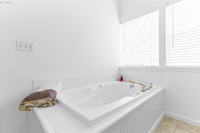 16800 NW Paddington Dr, Beaverton, OR 97006 - full bathroom featuring a garden tub and tile patterned flooring