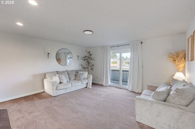 view of carpeted living room