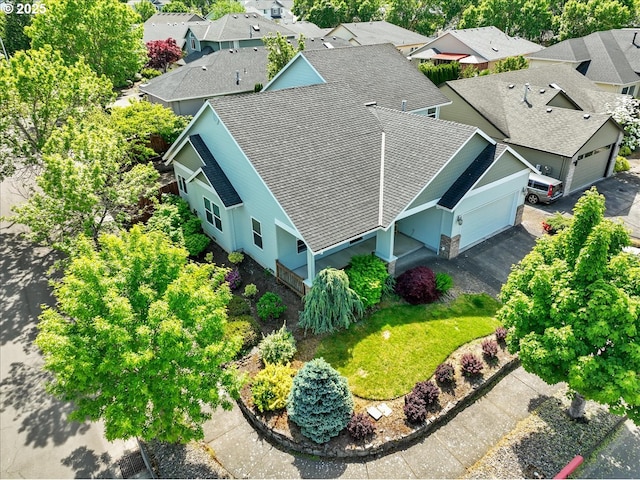 aerial perspective of suburban area