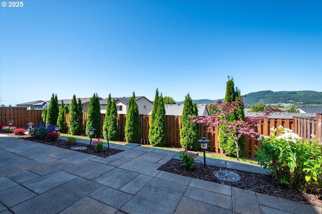 2336 Heather Way, Forest Grove, OR 97116 - view of front of property featuring a patio area, a fenced backyard, and a mountain view