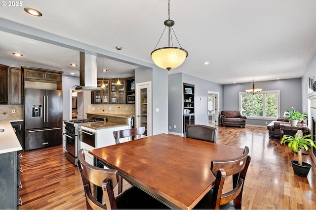 1155 Holly Ave, Cottage Grove, OR 97424 - dining area with wood finished floors and recessed lighting
