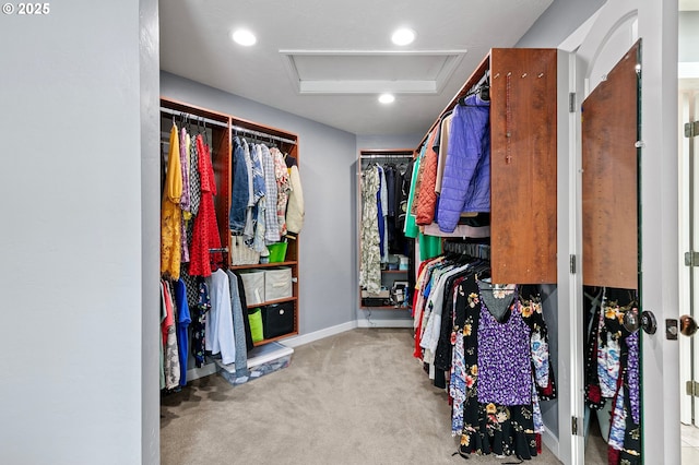 1155 Holly Ave, Cottage Grove, OR 97424 - spacious closet with attic access and carpet flooring