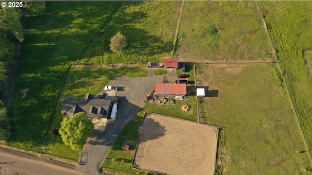 34949 Bond Rd, Lebanon, OR 97355 - aerial view of sparsely populated area with property parcel outlined and a mountain backdrop