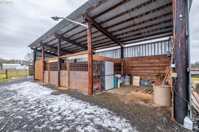 34949 Bond Rd, Lebanon, OR 97355 - view of front of house with gravel driveway, a front lawn, and a shingled roof