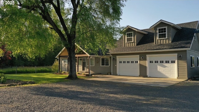 34949 Bond Rd, Lebanon, OR 97355 - view of front of property featuring gravel driveway, an attached garage, and a shingled roof