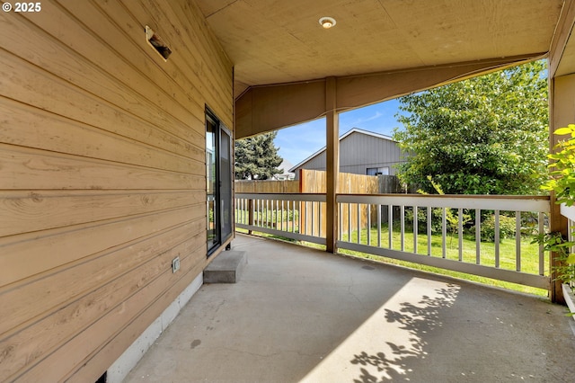 view of patio / terrace with fence