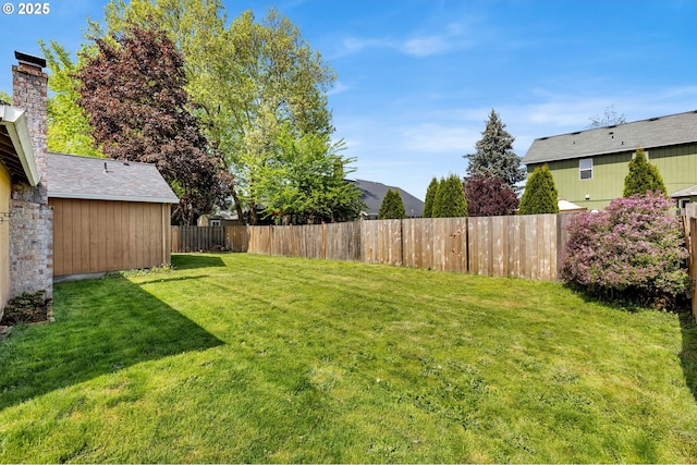 view of yard with fence private yard