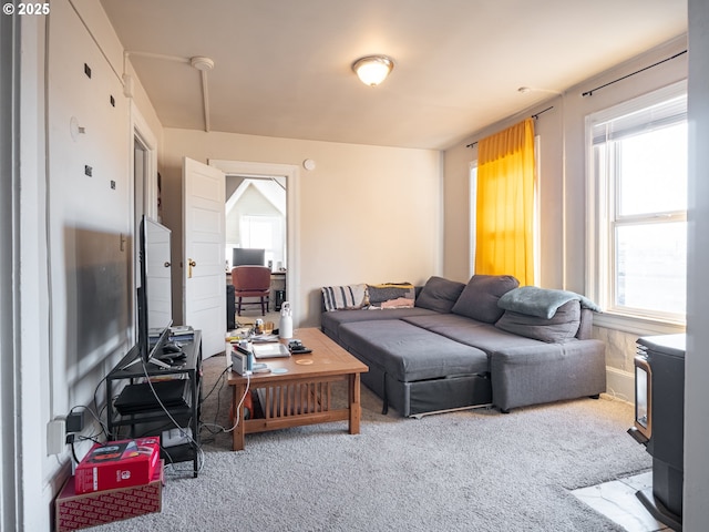 view of carpeted living room