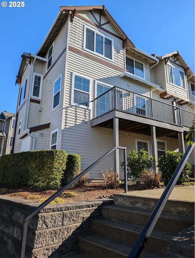 exterior space with a balcony