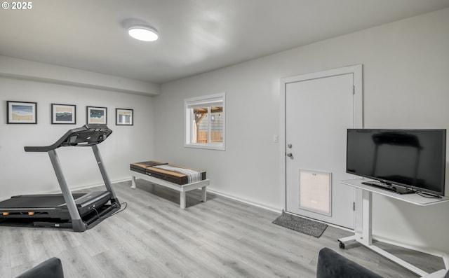 3037 SW Sherman Pl, Beaverton, OR 97003 - exercise room featuring light wood-style floors and baseboards