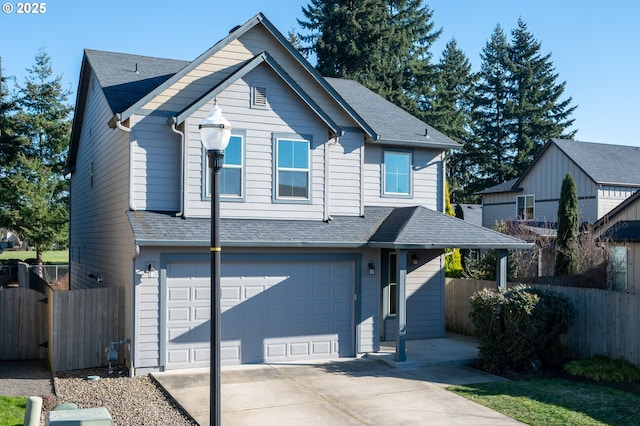 view of front of house featuring a garage