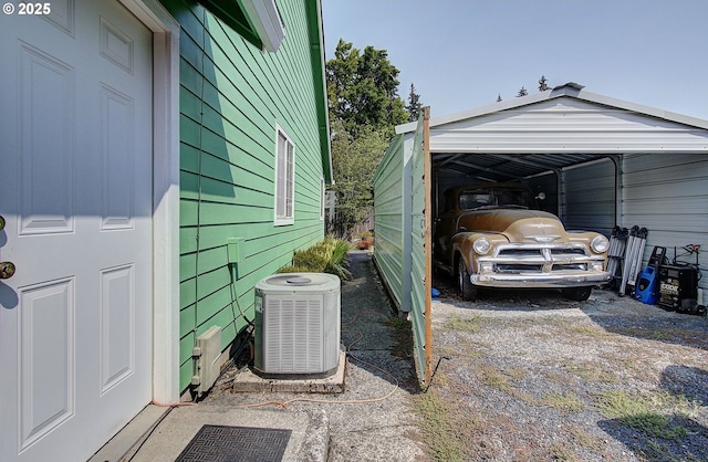 view of property exterior featuring central air condition unit