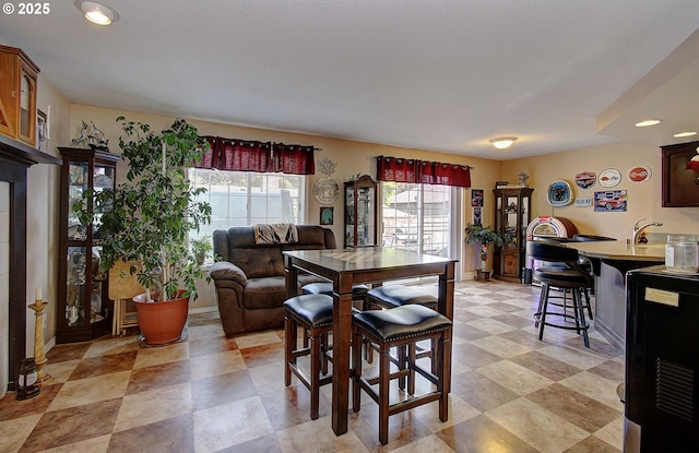 dining area with plenty of natural light