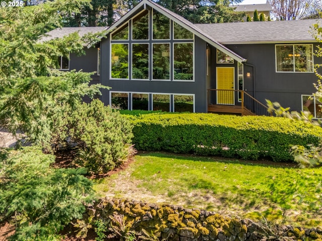 2490 SW Scenic Dr, Portland, OR 97225 - rear view of property featuring a shingled roof
