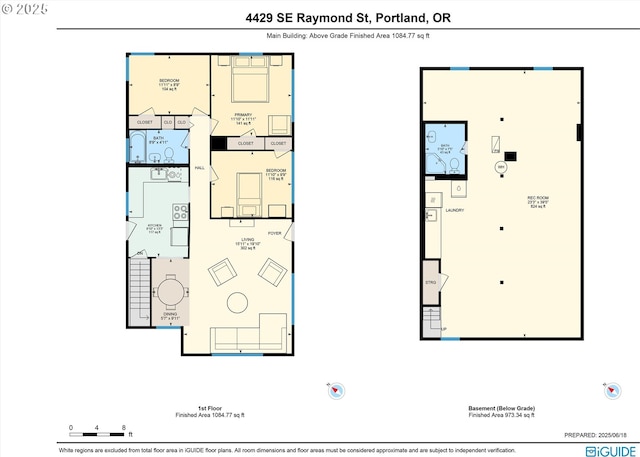 4429 SE Raymond St, Portland, OR 97206 - view of home floor plan