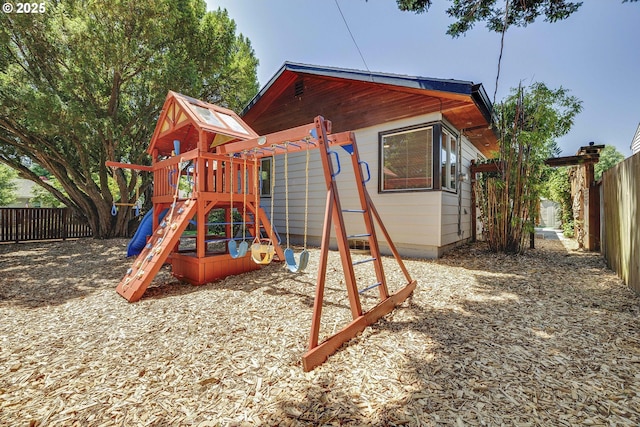 4429 SE Raymond St, Portland, OR 97206 - view of playground with a fenced backyard