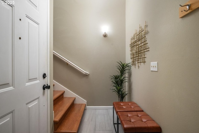 1771 NW 143rd Ave Unit 38, Portland, OR 97229 - staircase with baseboards