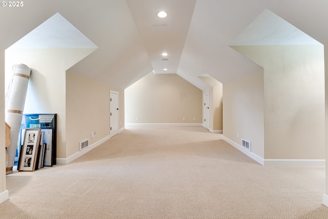 2030 W 34th Ave, Eugene, OR 97405 - additional living space featuring carpet floors, vaulted ceiling, recessed lighting, and baseboards