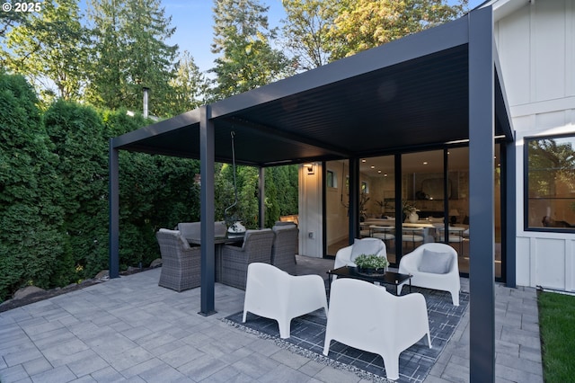 view of patio with outdoor dining space