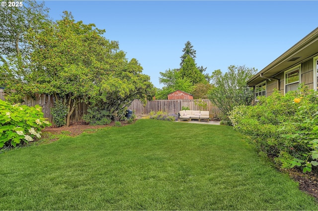 4645 NE 42nd Ave, Portland, OR 97218 - fenced backyard with outdoor lounge area