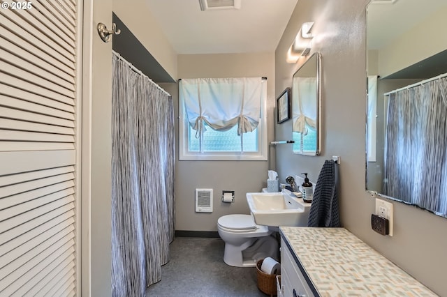 4645 NE 42nd Ave, Portland, OR 97218 - bathroom featuring heating unit and a shower with shower curtain